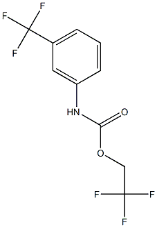 2,2,2-trifluoroethyl 3-(trifluoromethyl)phenylcarbamate Struktur