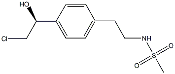 N-(2-{4-[(1S)-2-chloro-1-hydroxyethyl]phenyl}ethyl)methanesulfonamide Struktur