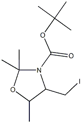 tert-butyl 4-(iodomethyl)-2,2,5-trimethyl-1,3-oxazolidine-3-carboxylate Struktur