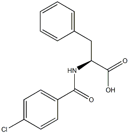 (2S)-2-[(4-chlorobenzoyl)amino]-3-phenylpropanoic acid Struktur