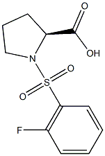 (2S)-1-[(2-fluorophenyl)sulfonyl]pyrrolidine-2-carboxylic acid Struktur