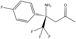 (4R)-4-amino-5,5,5-trifluoro-4-(4-fluorophenyl)pentan-2-one Struktur