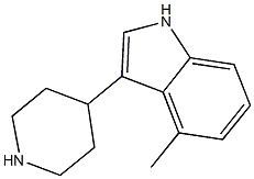 4-methyl-3-piperidin-4-yl-1H-indole Struktur