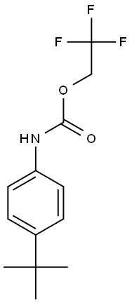 2,2,2-trifluoroethyl 4-tert-butylphenylcarbamate Struktur