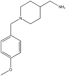 {1-[(4-methoxyphenyl)methyl]piperidin-4-yl}methanamine Struktur