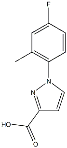 1-(4-fluoro-2-methylphenyl)-1H-pyrazole-3-carboxylic acid Struktur