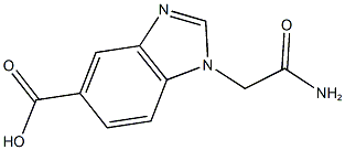 1-(carbamoylmethyl)-1H-1,3-benzodiazole-5-carboxylic acid Struktur