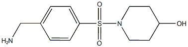 1-{[4-(aminomethyl)phenyl]sulfonyl}piperidin-4-ol Struktur