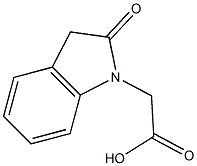 2-(2-oxo-2,3-dihydro-1H-indol-1-yl)acetic acid Struktur