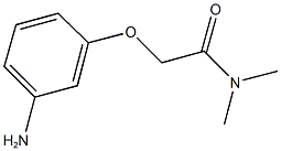 2-(3-AMINOPHENOXY)-N,N-DIMETHYLACETAMIDE, , 結構式