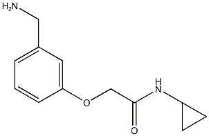 2-[3-(aminomethyl)phenoxy]-N-cyclopropylacetamide Struktur