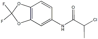 2-chloro-N-(2,2-difluoro-2H-1,3-benzodioxol-5-yl)propanamide Struktur