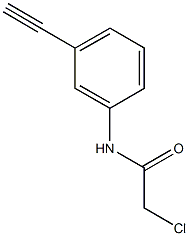 2-chloro-N-(3-ethynylphenyl)acetamide Struktur