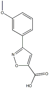 3-(3-methoxyphenyl)-1,2-oxazole-5-carboxylic acid Struktur