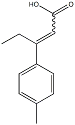 3-(4-methylphenyl)pent-2-enoic acid Struktur