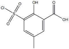 3-(chlorosulfonyl)-2-hydroxy-5-methylbenzoic acid Struktur