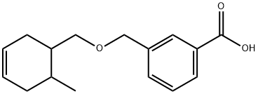 3-{[(6-methylcyclohex-3-en-1-yl)methoxy]methyl}benzoic acid Struktur