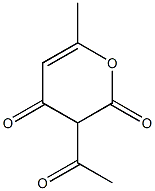 3-acetyl-6-methyl-3,4-dihydro-2H-pyran-2,4-dione Struktur