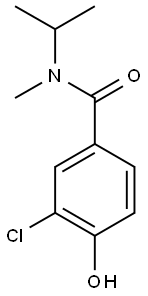 3-chloro-4-hydroxy-N-methyl-N-(propan-2-yl)benzamide Struktur