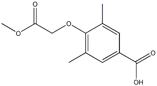 4-(2-methoxy-2-oxoethoxy)-3,5-dimethylbenzoic acid Struktur