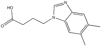 4-(5,6-dimethyl-1H-1,3-benzodiazol-1-yl)butanoic acid Struktur