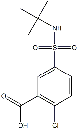 5-(tert-butylsulfamoyl)-2-chlorobenzoic acid Struktur