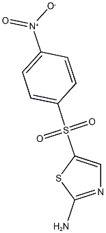 5-[(4-nitrobenzene)sulfonyl]-1,3-thiazol-2-amine Struktur