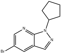 5-bromo-1-cyclopentyl-1H-pyrazolo[3,4-b]pyridine Struktur