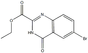 ethyl 6-bromo-4-oxo-3,4-dihydroquinazoline-2-carboxylate Struktur