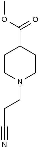 methyl 1-(2-cyanoethyl)piperidine-4-carboxylate Struktur