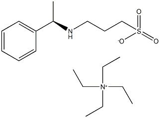 Tetraethylammonium (R)-3-(1-phenylethylamino)propane-1-sulfonate Struktur