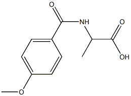 N-(4-Methoxybenzoyl)alanine Struktur