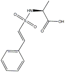 (2S)-2-({[2-PHENYLVINYL]SULFONYL}AMINO)PROPANOIC ACID Struktur