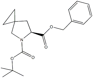 6-BENZYL 5-TERT-BUTYL (6S)-5-AZASPIRO[2.4]HEPTANE-5,6-DICARBOXYLATE Struktur