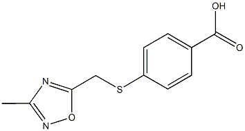 4-{[(3-METHYL-1,2,4-OXADIAZOL-5-YL)METHYL]THIO}BENZOIC ACID Struktur