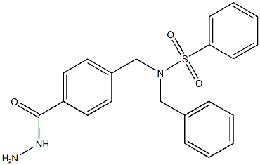 N-BENZYL-N-[4-(HYDRAZINOCARBONYL)BENZYL]BENZENESULFONAMIDE Struktur