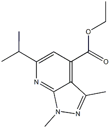 ETHYL 6-ISOPROPYL-1,3-DIMETHYL-1H-PYRAZOLO[3,4-B]PYRIDINE-4-CARBOXYLATE Struktur