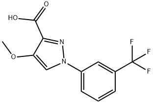 4-METHOXY-1-[3-(TRIFLUOROMETHYL)PHENYL]-1H-PYRAZOLE-3-CARBOXYLIC ACID Struktur