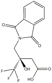 (3R)-3-[(1,3-DIOXO-1,3-DIHYDRO-2H-ISOINDOL-2-YL)METHYL]-4,4,4-TRIFLUORO-3-HYDROXYBUTANOIC ACID Struktur