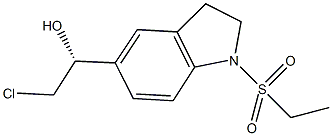 (1R)-2-CHLORO-1-[1-(ETHYLSULFONYL)-2,3-DIHYDRO-1H-INDOL-5-YL]ETHANOL Struktur