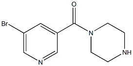 1-[(5-BROMOPYRIDIN-3-YL)CARBONYL]PIPERAZINE Struktur