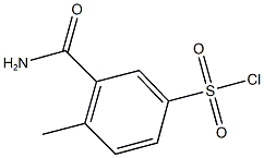 3-(aminocarbonyl)-4-methylbenzenesulfonyl chloride Struktur