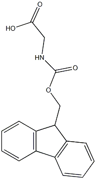 2-{[(9H-fluoren-9-ylmethoxy)carbonyl]amino}acetic acid Struktur