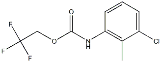 2,2,2-trifluoroethyl 3-chloro-2-methylphenylcarbamate Struktur