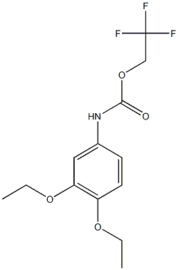 2,2,2-trifluoroethyl 3,4-diethoxyphenylcarbamate Struktur