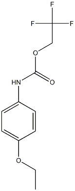 2,2,2-trifluoroethyl 4-ethoxyphenylcarbamate Struktur