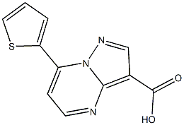 7-thien-2-ylpyrazolo[1,5-a]pyrimidine-3-carboxylic acid Struktur