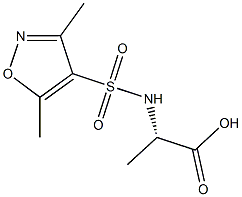 (2S)-2-{[(3,5-dimethylisoxazol-4-yl)sulfonyl]amino}propanoic acid Struktur