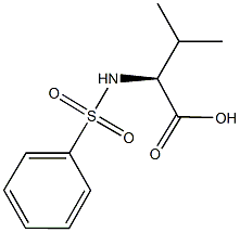 (2S)-3-methyl-2-[(phenylsulfonyl)amino]butanoic acid Struktur