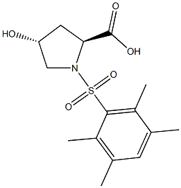 (2S,4R)-4-hydroxy-1-[(2,3,5,6-tetramethylphenyl)sulfonyl]pyrrolidine-2-carboxylic acid Struktur